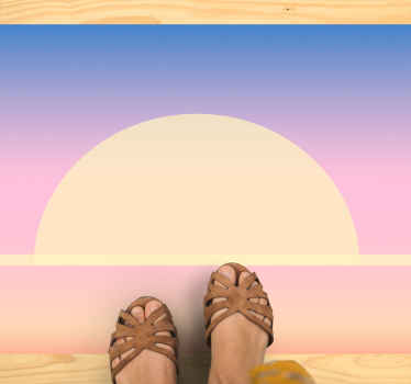 Solopgangsgradient natur vinyl tæppe - TenStickers