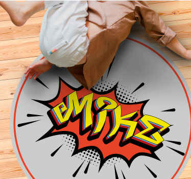 Alfombra vinílica personalizable explosión de nombres - TenVinilo