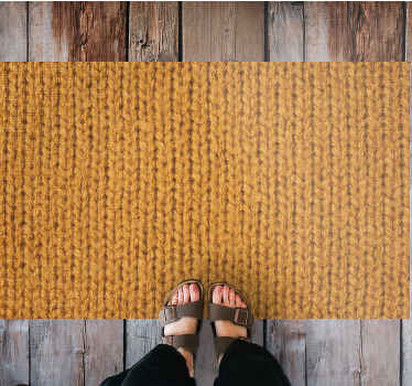 Knitted Pattern hallway vinyl rug - TenStickers