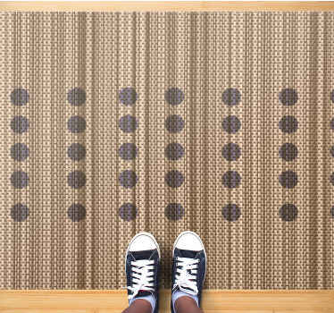 Svart cirkel fibermönster textur matta - Tenstickers