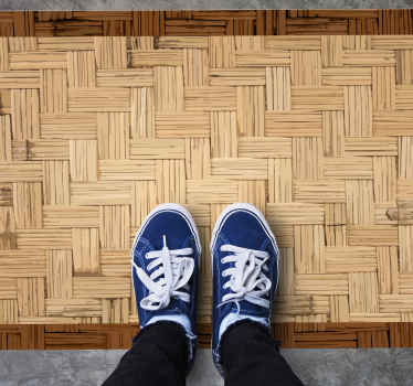 Organisk vævet overflade vinyltæppe til entre - TenStickers