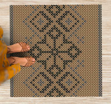 Klasik desen geometrik pvc halı - TenStickers