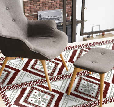 Alfombra vinílica mosaico patrones geométricos intrincados - TenVinilo