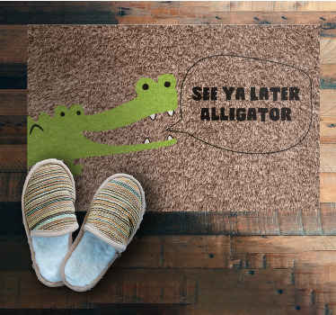 See Ya Later Alligator funny quote hall tiles - TenStickers