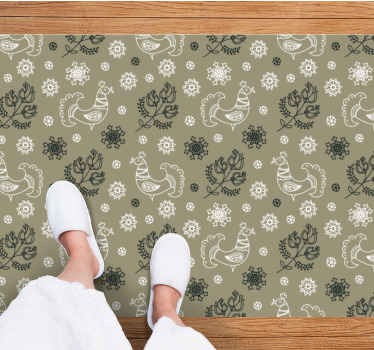 Lengyel népi kakasok minta nappali szőnyeg - TenStickers