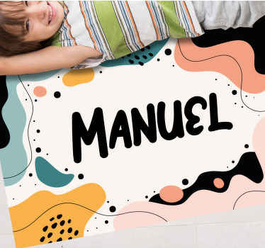 Nežne abstraktne valove personalizirana preproga - TenStickers