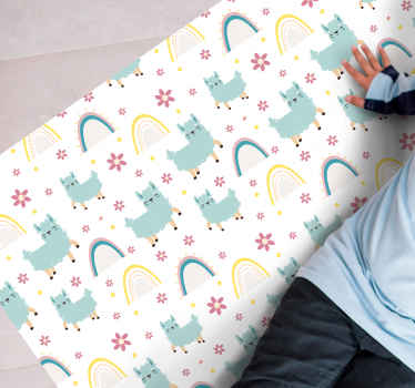 Zábavný vinylový koberec pre deti so vzorom jednorožcov - Tenstickers