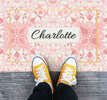 Skræddersyet botanisk arrangement vinyltæppe til soveværelse - TenStickers