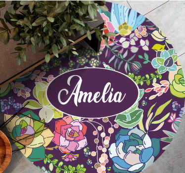 Vinyl Teppich Schlafzimmer benutzerdefiniertes blumenmuster - TenStickers