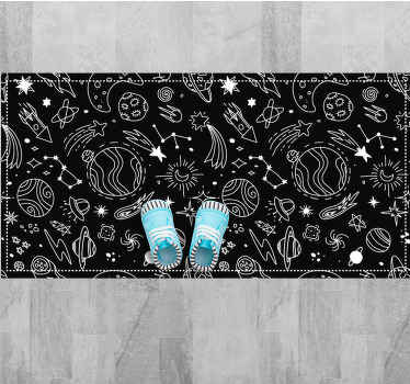 Himmelsk legeplads stjerne vinyl tæppe - TenStickers