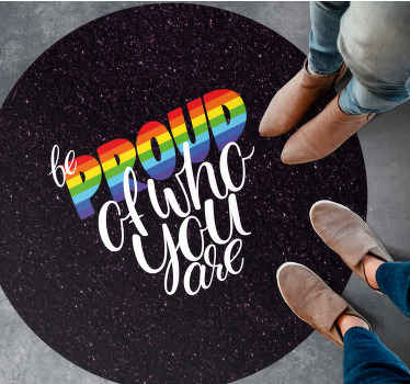 Dywan winylowy napisy projekt wiadomości z dumą - TenStickers