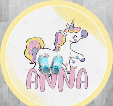 μαγικό σχέδιο μονόκερου εξατομικευμένο χαλάκι - TenStickers