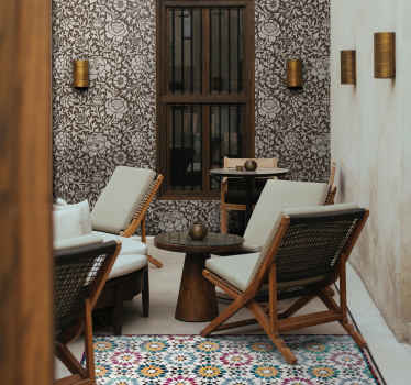 mediterranean  mosaic floor tiles - TenStickers