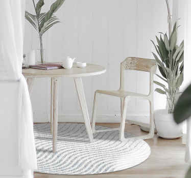 Tapete vinílico sala de estar padrões de ondas suaves - TenStickers