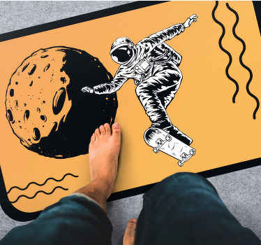 rôzne vinylové koberce pre deti astronaut na skateboarde - Tenstickers