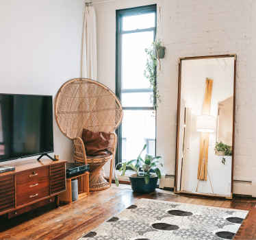 Oriental geometric pattern floor carpets - TenStickers