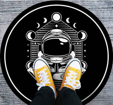 Astronautgrafik vinyl tæppe til teenagere - TenStickers