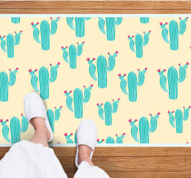 Covor vinil cu aspect de natura motiv de cactus - TenStickers