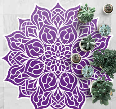 Elegant Purple Pattern mandala vinyl rug - TenStickers