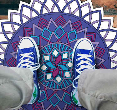 Intricate Floral Arrangement mandala vinyl rug - TenStickers