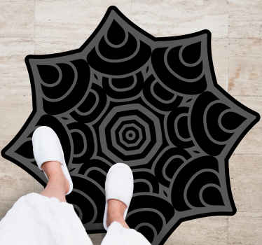 μονόχρωμο σχέδιο μάνταλα χαλί βινυλίου μάνταλα - TenStickers