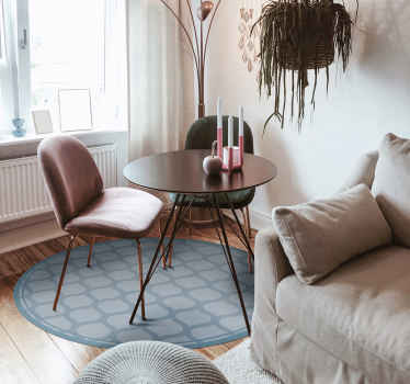 Alfombra vinilo azul estilo retro - TenVinilo