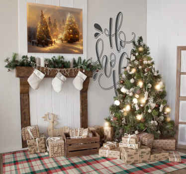 Tapis vinyle Noël motif écossais - TenStickers