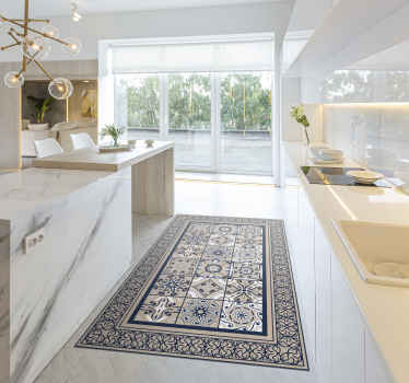 Vinyl Teppich Fliesenoptik braune vintage-fliesen - TenStickers