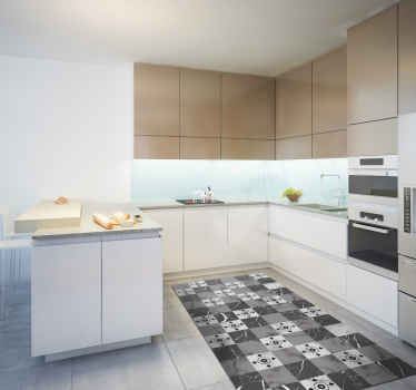 Marble kitchen vinyl floor mat - TenStickers