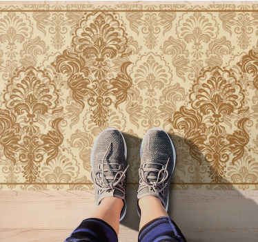 Elegant Floral Patterns vintage vinyl rug - TenStickers