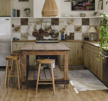 Tapis vinyle marbre finition élégante - TenStickers