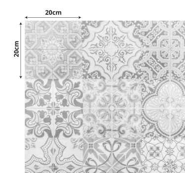 Stone effect mosaic pattern tile carpet - TenStickers