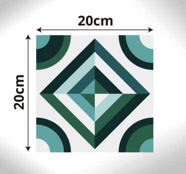 Tapete de vinil de mosaico de figuras retro - TenStickers