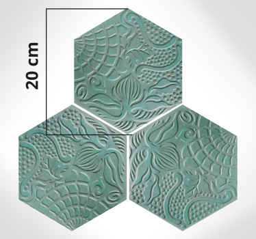 Alfombra vinílica verde Panot Gaudí - TenVinilo