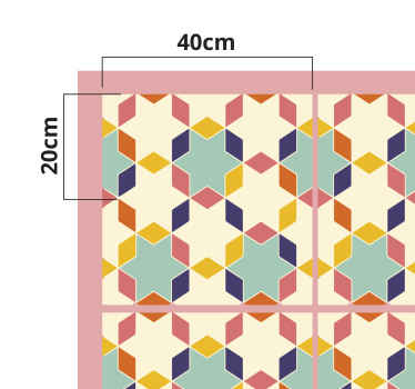 Colorful Tessellation geometric vinyl rug - TenStickers