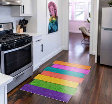 Alfombra vinílica madera tablones multicolor - TenVinilo