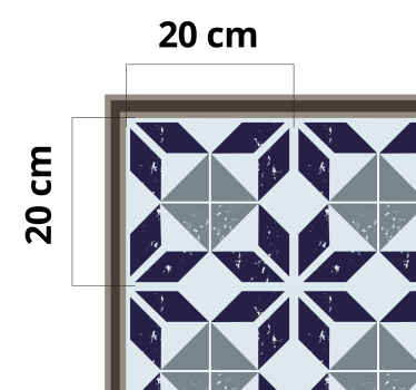 Alfombra hidráulica vinílica estrellas geométricas - TenVinilo