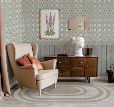 Brown oval vintage vinyl rug - TenStickers