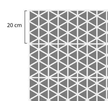 Tapis lino cuisine triangle gris et blanc - TenStickers