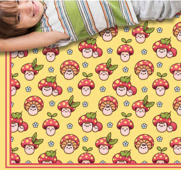 Alfombra vinílica flores Lindo patrón de setas riendo - TenVinilo