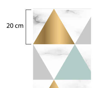 Vinylteppich geometrisch Marmor-dreiecke - TenStickers