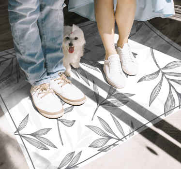 Vinyl Teppich Küche modernes Blattmuster - TenStickers