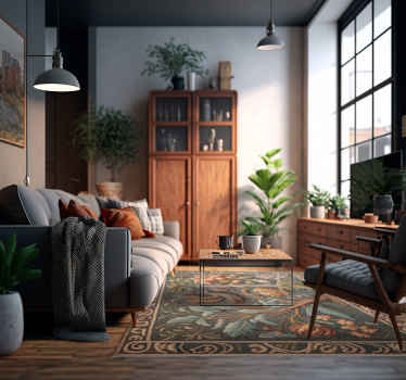 Antiek Vlaams vinyl tapijt - TenStickers