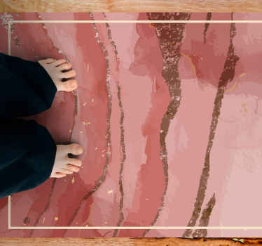 Tapis vinyle marbre tourbillons roses élégants - TenStickers