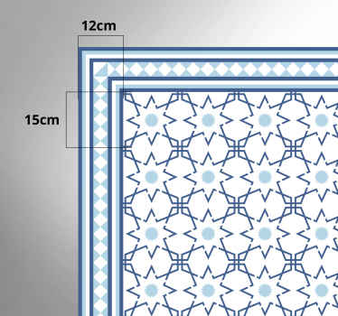 Alfombra vinílica azulejos patrón geométrico de mosaico - TenVinilo