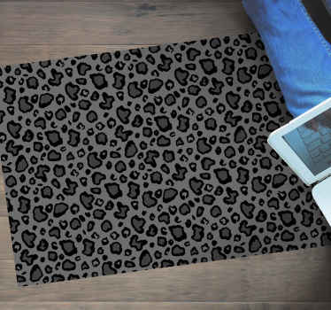 Vinylteppich Tiere Dunkelgraues und schwarzes leopardenmuster - TenStickers
