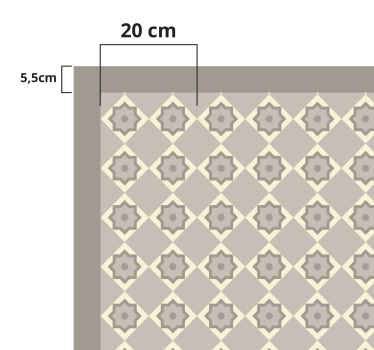 Vinyl Teppich Küche Zementbeige fliesen - TenStickers