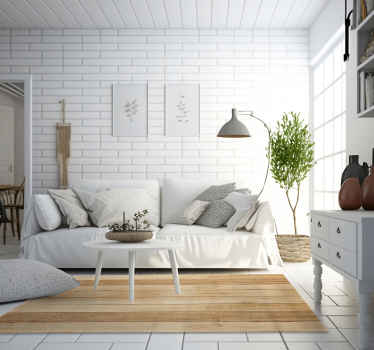 浅色木板木效果乙烯基地毯 - TenStickers