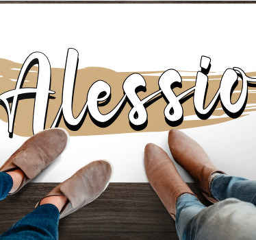 Tapete vinílico com nome design abstrato elegante - TenStickers