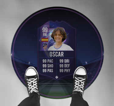 Voetbalspeler kaart Jeugd vinyl tapijt - TenStickers